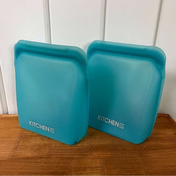 Kitchen HQ 4-Pack Reusable Silicone Storage Bags Non-Toxic BPA Free - Picture 2 of 5